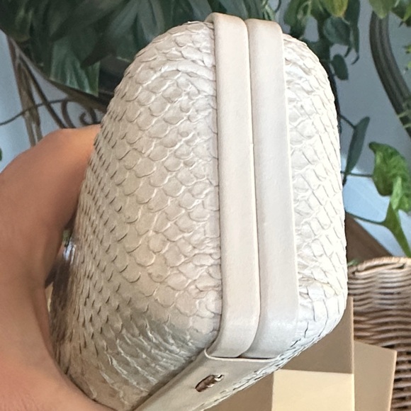 Coach white, ivory gold hardware Madison pinnacle embossed Python with dustcover - Picture 6 of 16